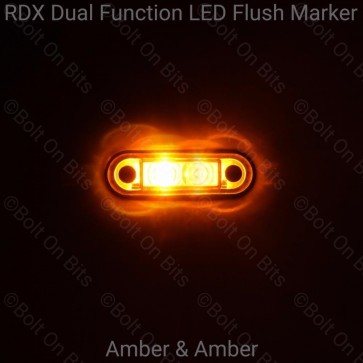 RDX Dual Function Flush Marker: Amber - Amber