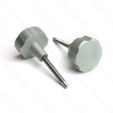 Pair of RDX Silver Anodised Alloy Fusebox Knobs