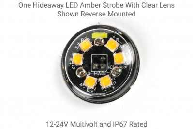Hidden 6 LED Amber Strobe with Clear Lens - Hidden or Surface Mount Fitting