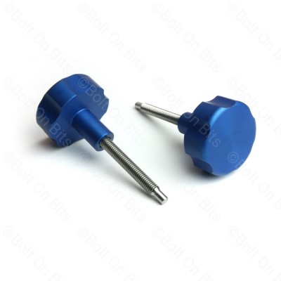 Pair of RDX Blue Anodised Alloy Fusebox Knobs