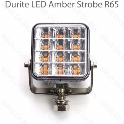 Durite 74mm 12 x LED Amber/Orange Strobe Warning Light ECE RC65